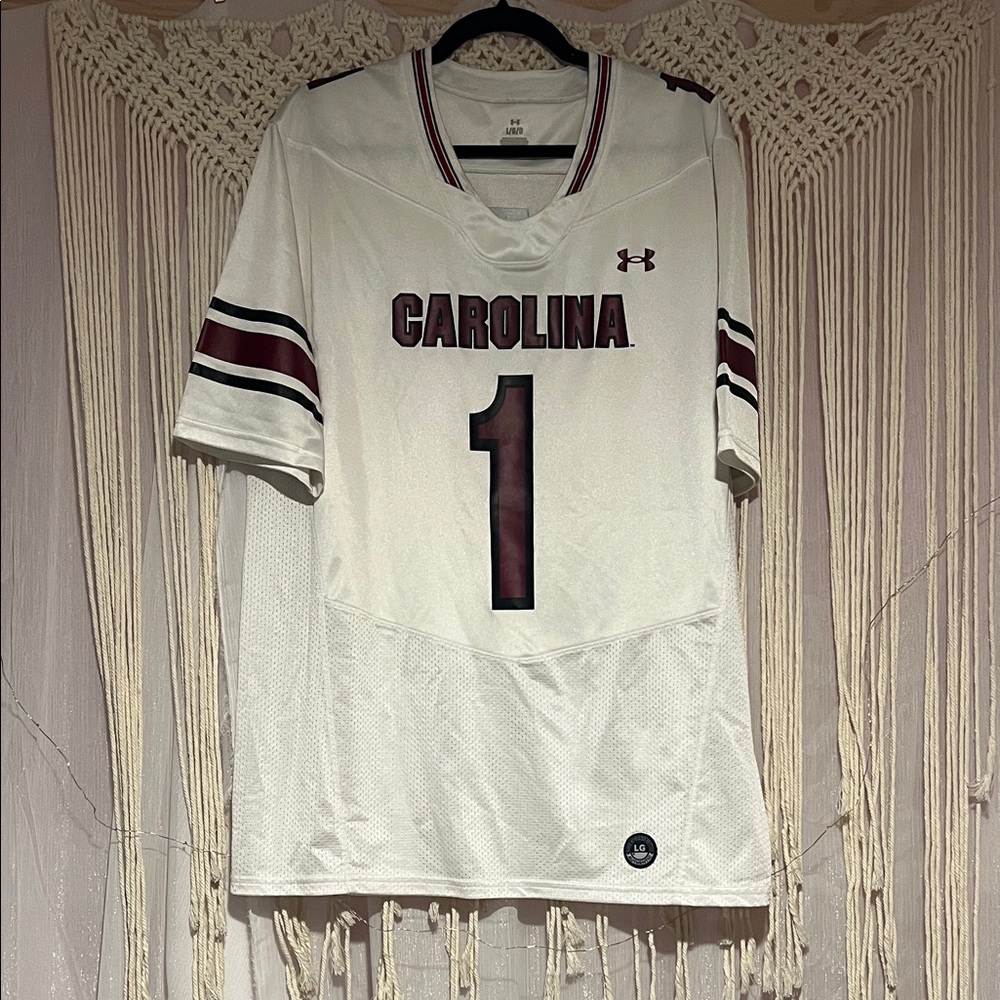 Under Armour White Jersey with Maroon Accents